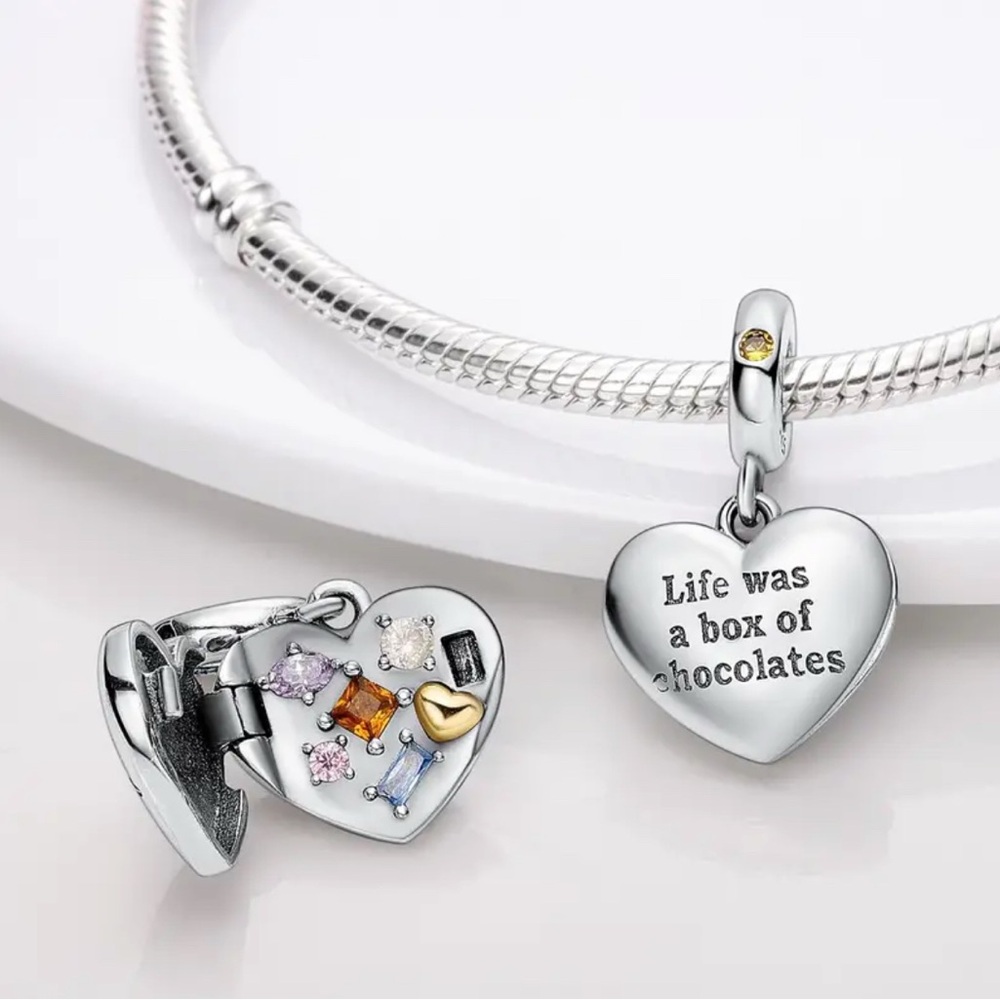 2️⃣/$25 - charm / “Life was a box of chocolates” Heart charm